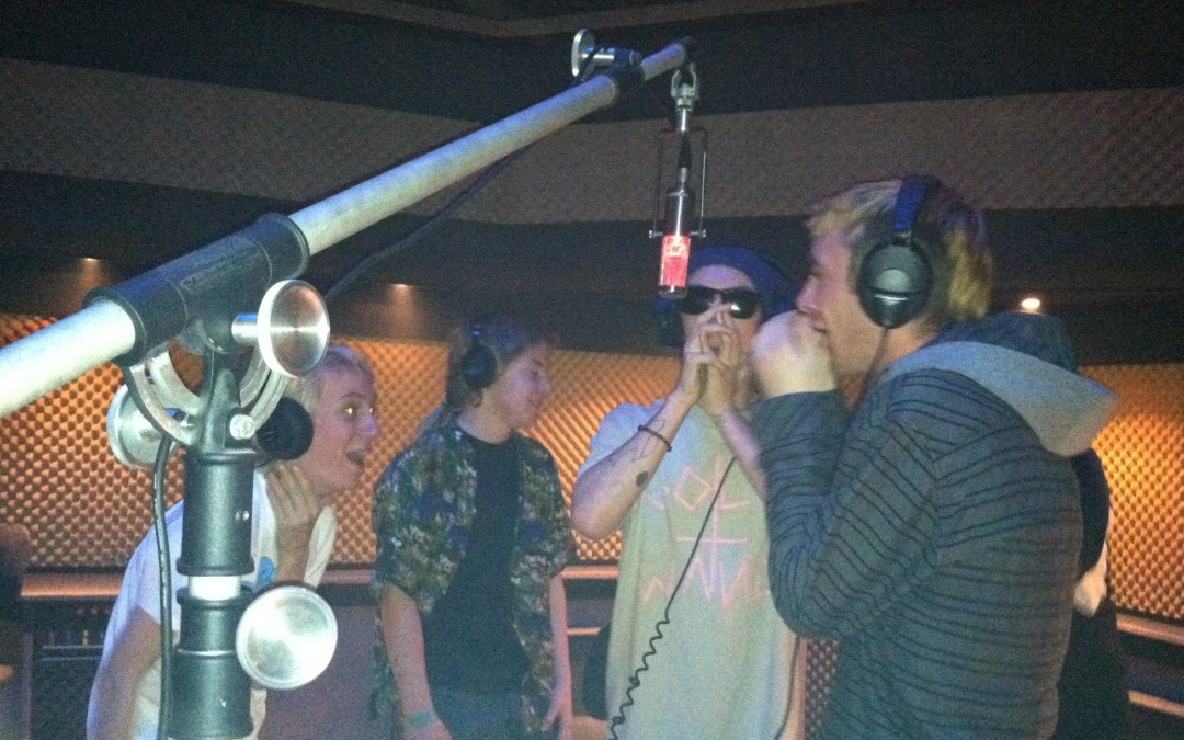 Lody Kong Recording Gang Vocals at Pyramix 2