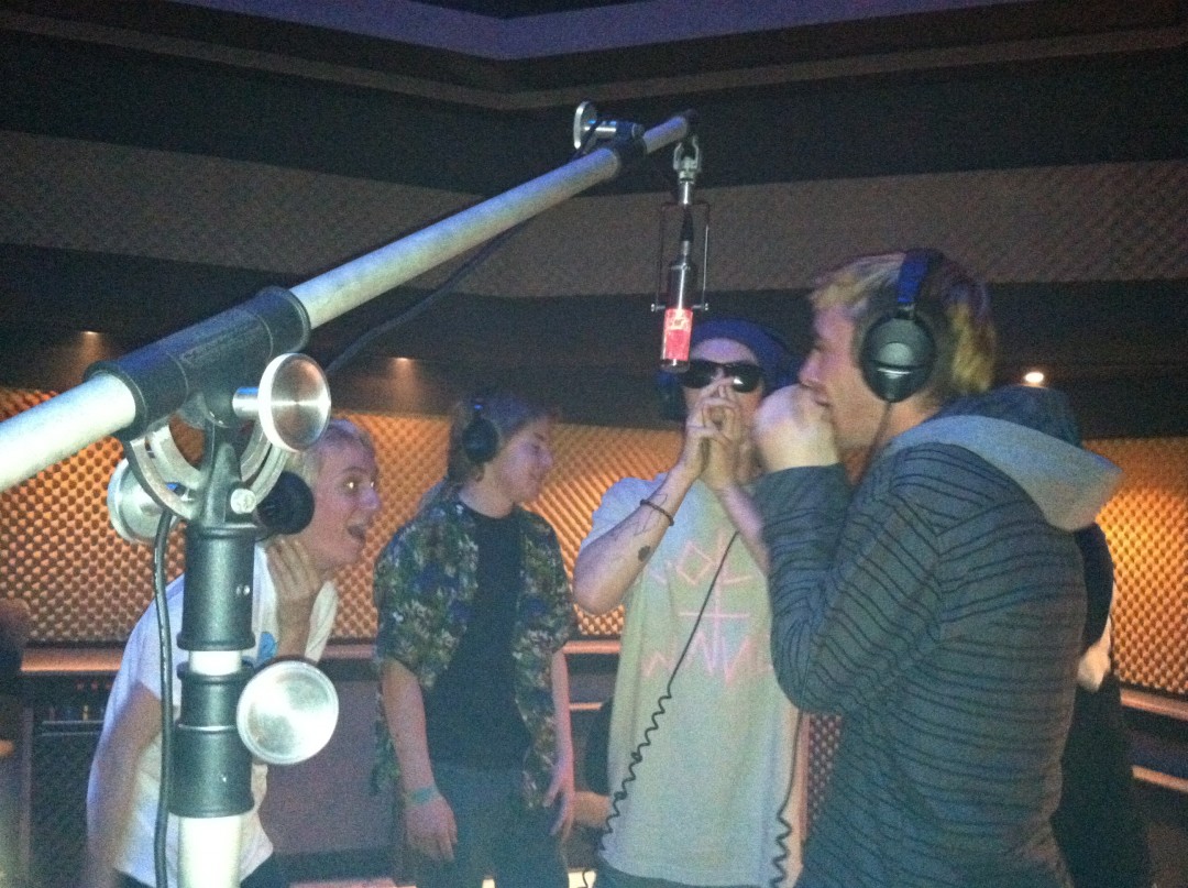 Lody Kong Recording Gang Vocals at Pyramix 2