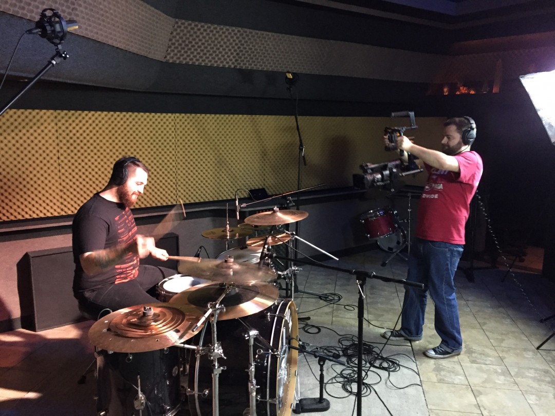 Stephen Filming JD Drum Video